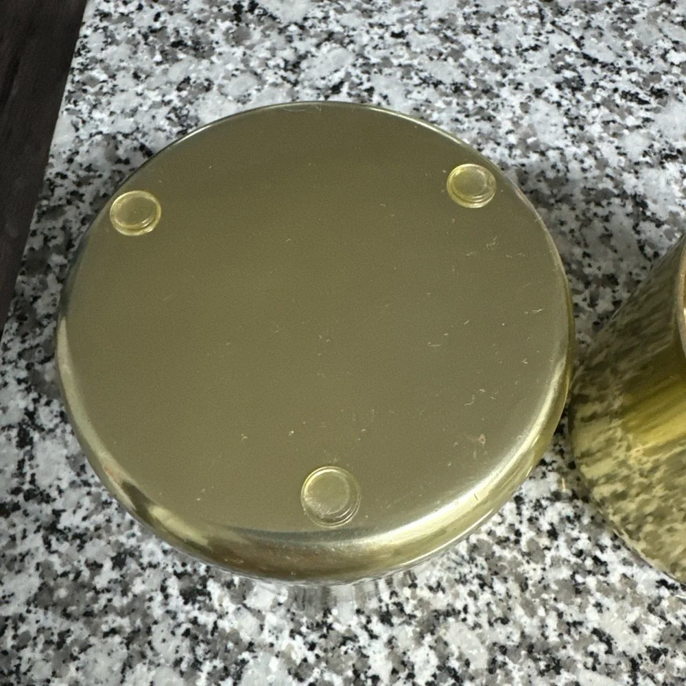 3 Different size metal gold planters